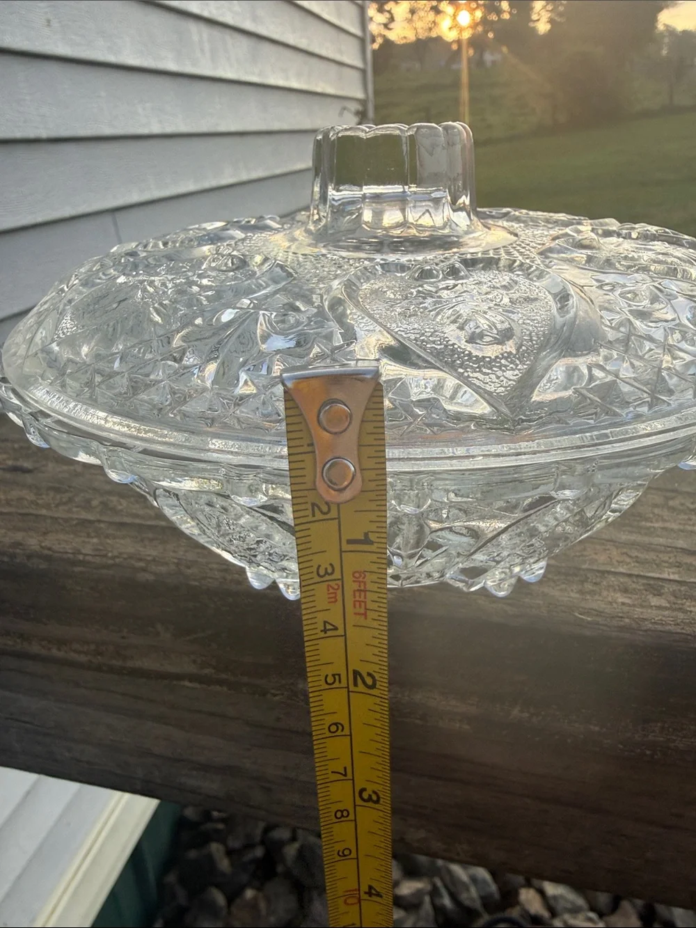 Clear Pressed Glass Covered Dish - Elegant Clear Serving Bowl